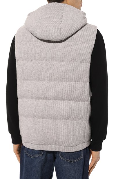 Пуховый жилет из кашемира BRUNELLO CUCINELLI, арт. M221P249, фото 4