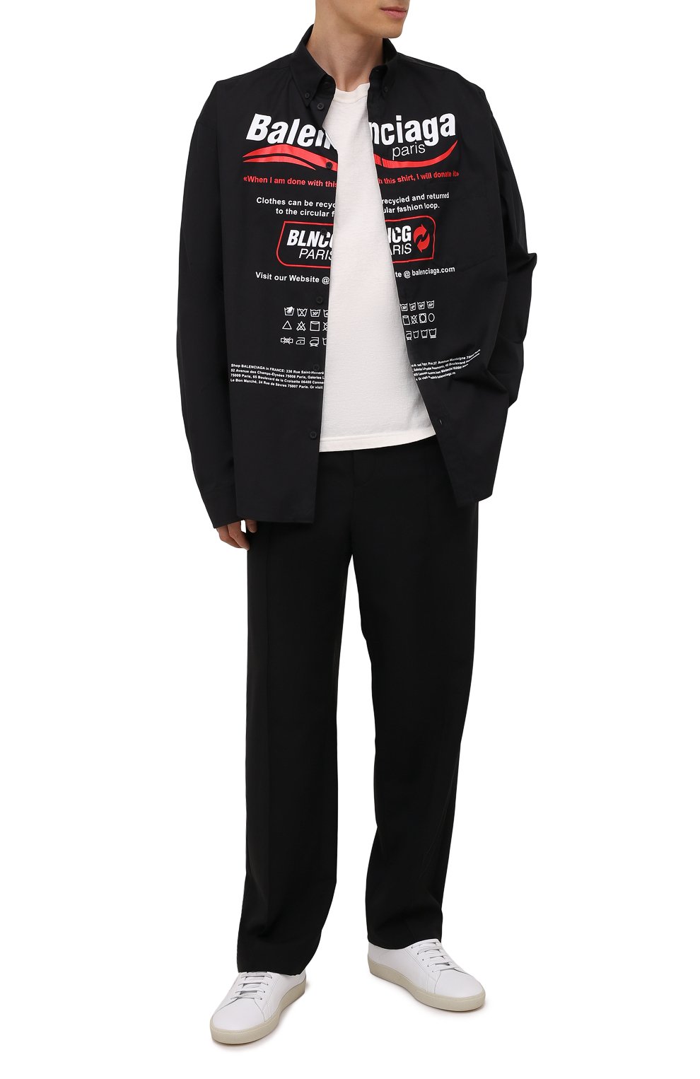 Хлопковая рубашка BALENCIAGA, арт. 664626/TEM16, фото 2