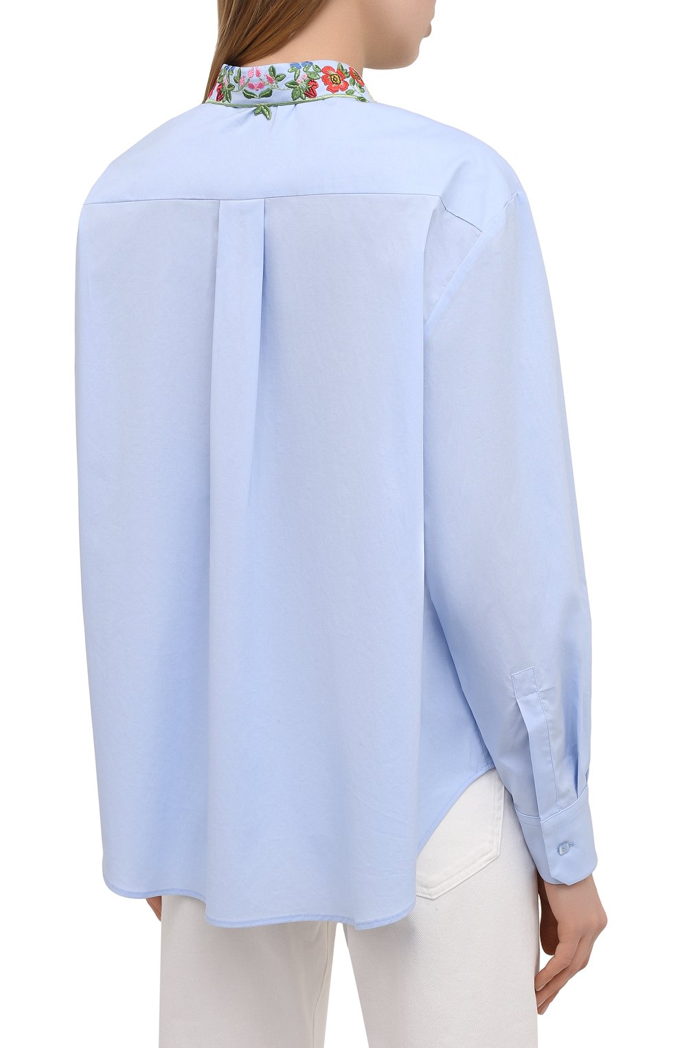 Хлопковая рубашка VIVETTA голубого цвета по цене 44350 руб., арт. 21E V2M0/G141/0650, фото 4 Хлопковая рубашка VIVETTA, арт. 21E V2M0/G141/0650, фото 4