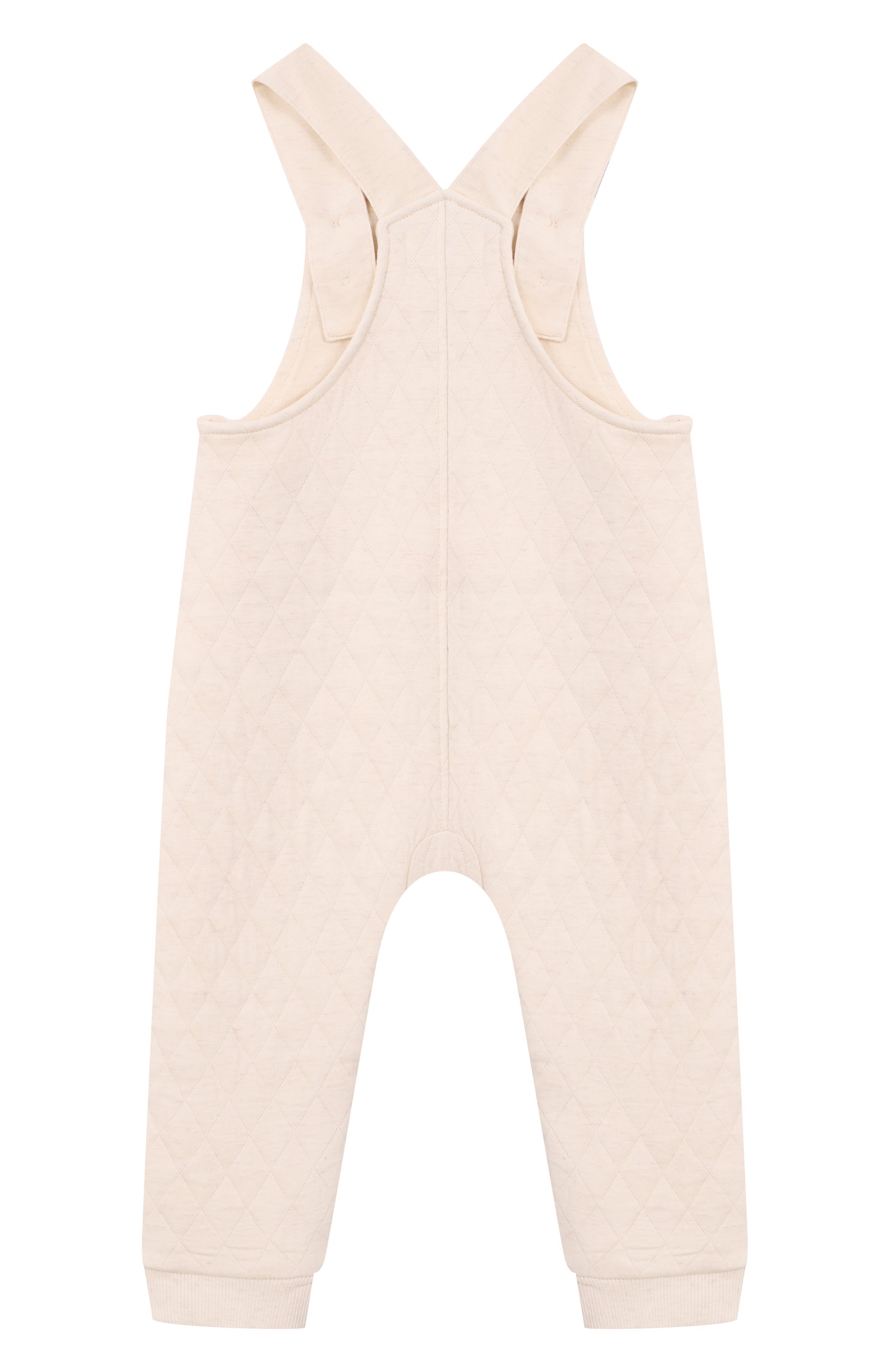 Хлопковый комбинезон BABYBU кремового цвета по цене 7400 руб., арт. BI-N1009W226, фото 2 Хлопковый комбинезон BABYBU, арт. BI-N1009W226, фото 2