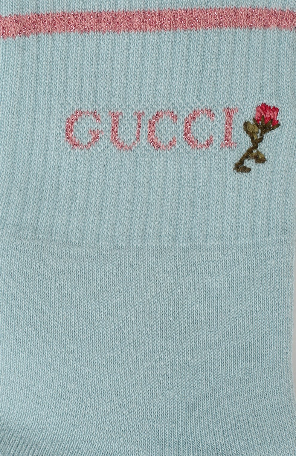 Хлопковые носки GUCCI розового цвета по цене 17280 руб., арт. 579316/3GD70, фото 2 Хлопковые носки GUCCI, арт. 579316/3GD70, фото 2