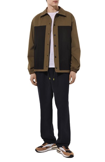 Комбинированные кроссовки BOSS коричневого цвета по цене 18150 руб., арт. 50493214, фото 2 Комбинированные кроссовки BOSS, арт. 50493214, фото 2