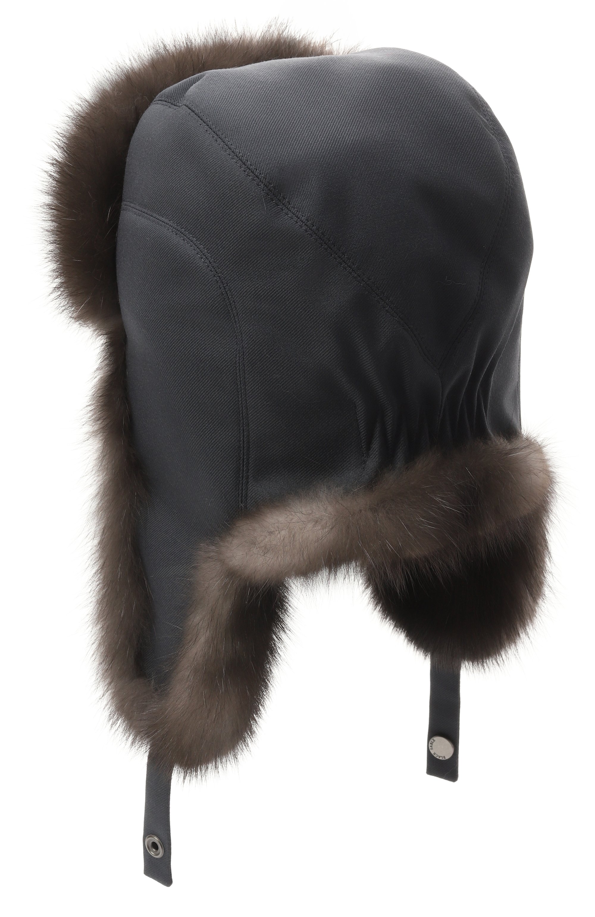 Шапка-ушанка modern с мехом соболя BLACK SABLE, арт. BS-MHMW-EB, фото 2