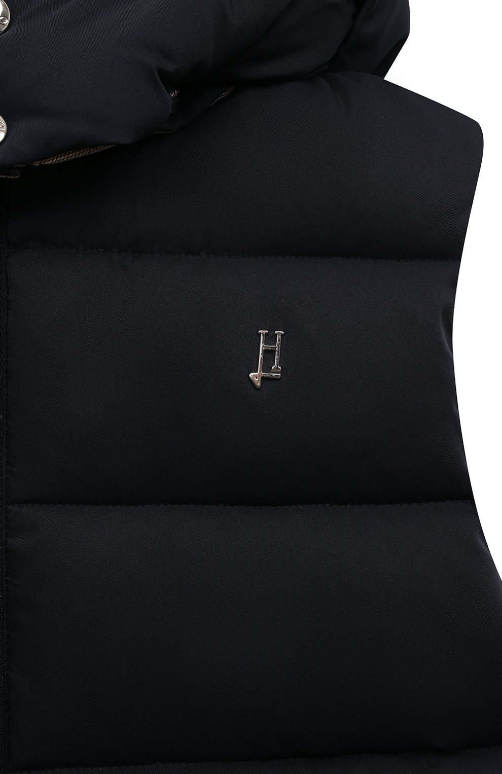 Пуховый жилет HERNO темно-синего цвета по цене 42350 руб., арт. PI000004X/12414/4A-8A, фото 3 Пуховый жилет HERNO, арт. PI000004X/12414/4A-8A, фото 3