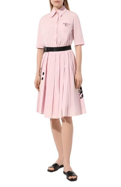 Хлопковое платье PRADA, арт. P3E45R-1YWK-F0UH3-211, фото 3