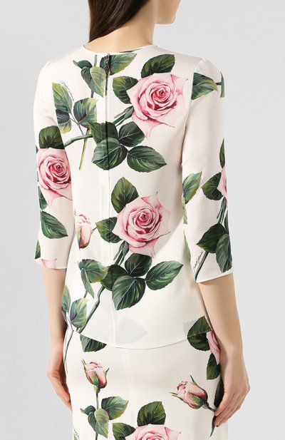 Шелковая блузка DOLCE & GABBANA, арт. F7ZZDT/FSAZD, фото 4