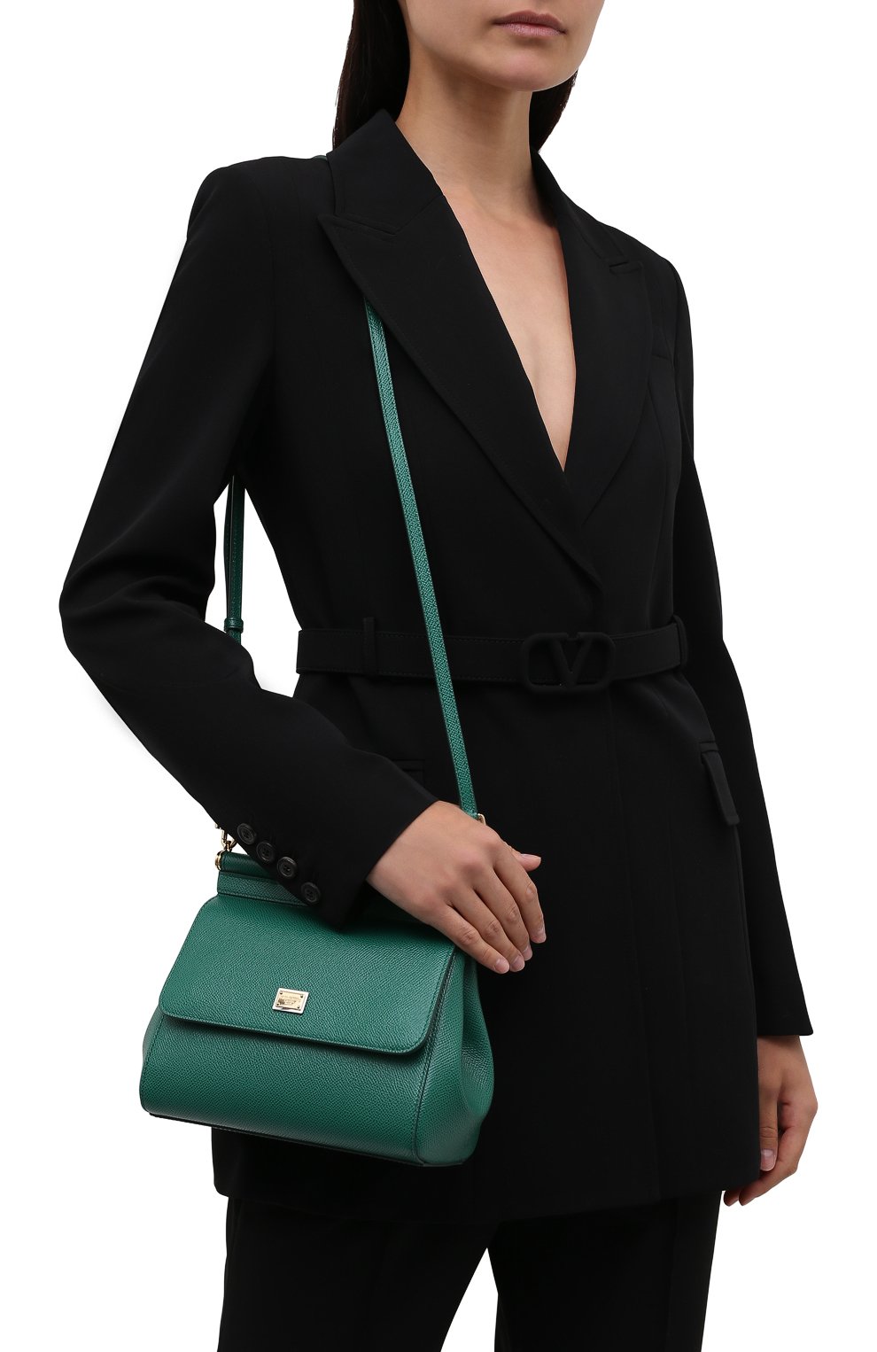 Сумка sicily medium DOLCE & GABBANA зеленого цвета по цене 189000 руб., арт. BB6003/A1001, фото 5 Сумка sicily medium DOLCE & GABBANA, арт. BB6003/A1001, фото 5