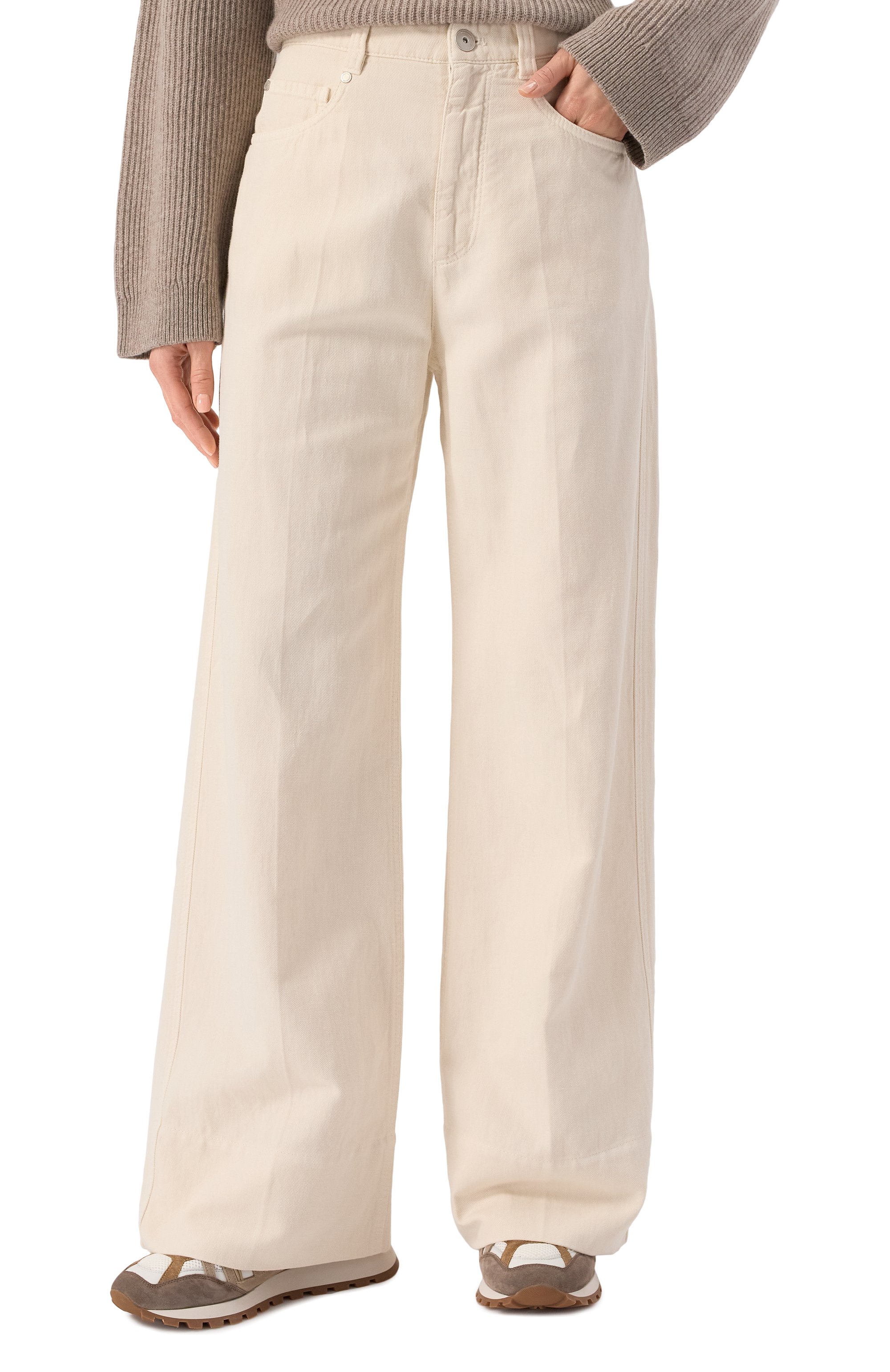 Брюки из хлопка и льна BRUNELLO CUCINELLI, арт. ML996P5992, фото 3