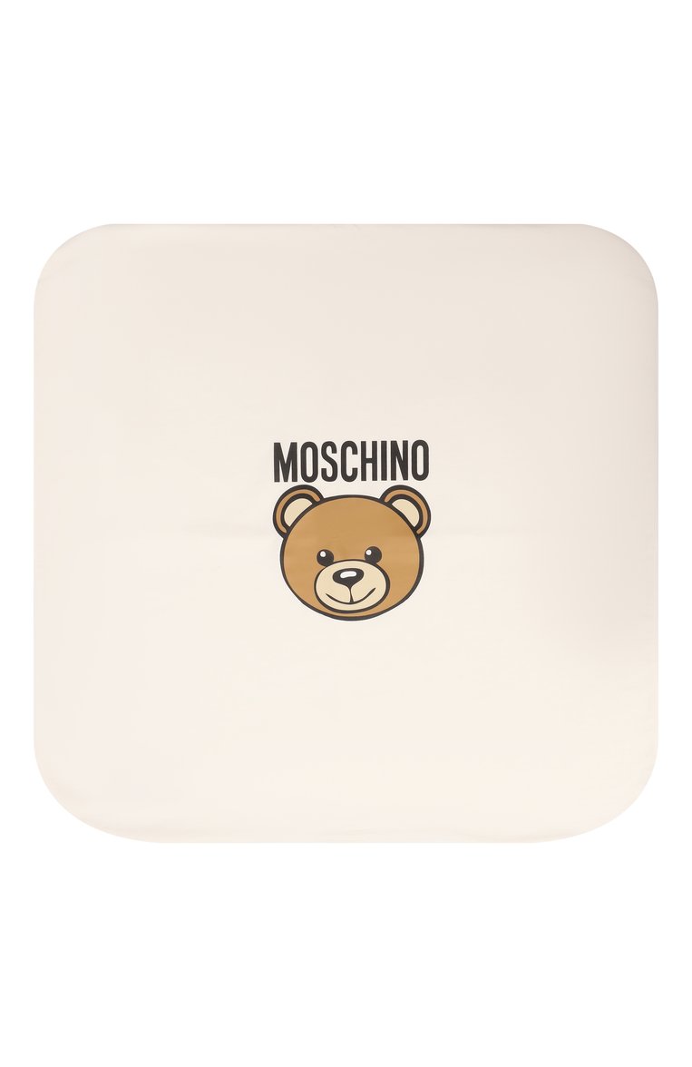 Детского хлопковое одеяло MOSCHINO кремвого цвета, арт. MUB00J/LCA19 | Фото 3 (Нос: Не проставлено; Материал: Текстиль, Хлопок; Материал сплава: Проставлено)