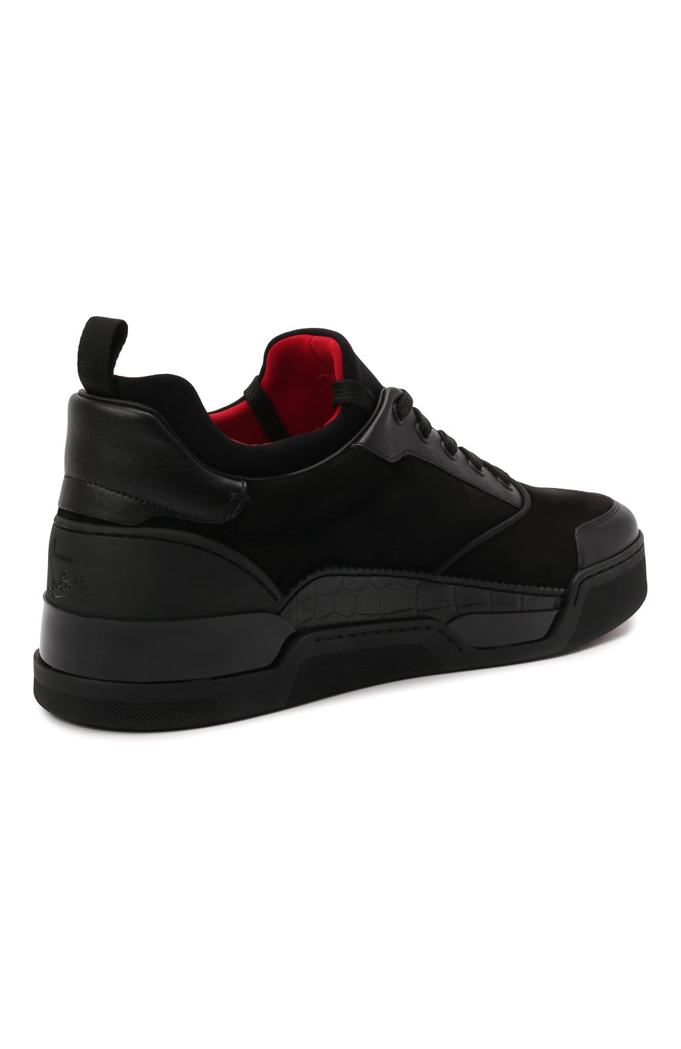 Комбинированные кеды aurelien CHRISTIAN LOUBOUTIN черного цвета по цене 125500 руб., арт. 3170921/AURELIEN FLAT, фото 4 Комбинированные кеды aurelien CHRISTIAN LOUBOUTIN, арт. 3170921/AURELIEN FLAT, фото 4
