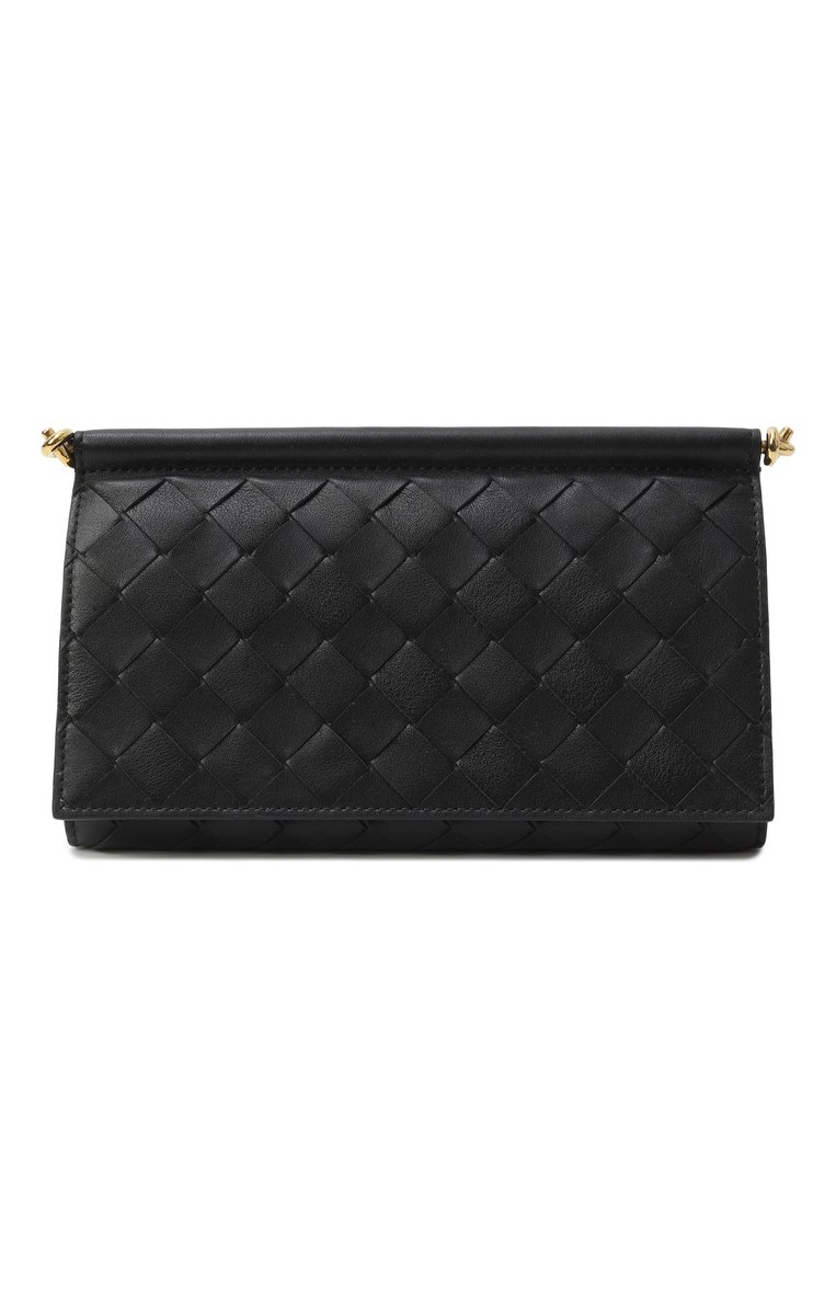 Женские кожаный кошелек BOTTEGA VENETA черного цвета, арт. 810593/V4R41 | Фото 1 (Материал: Натуральная кожа; Нос: Не проставлено; Автоматизация состава: Проставлено)