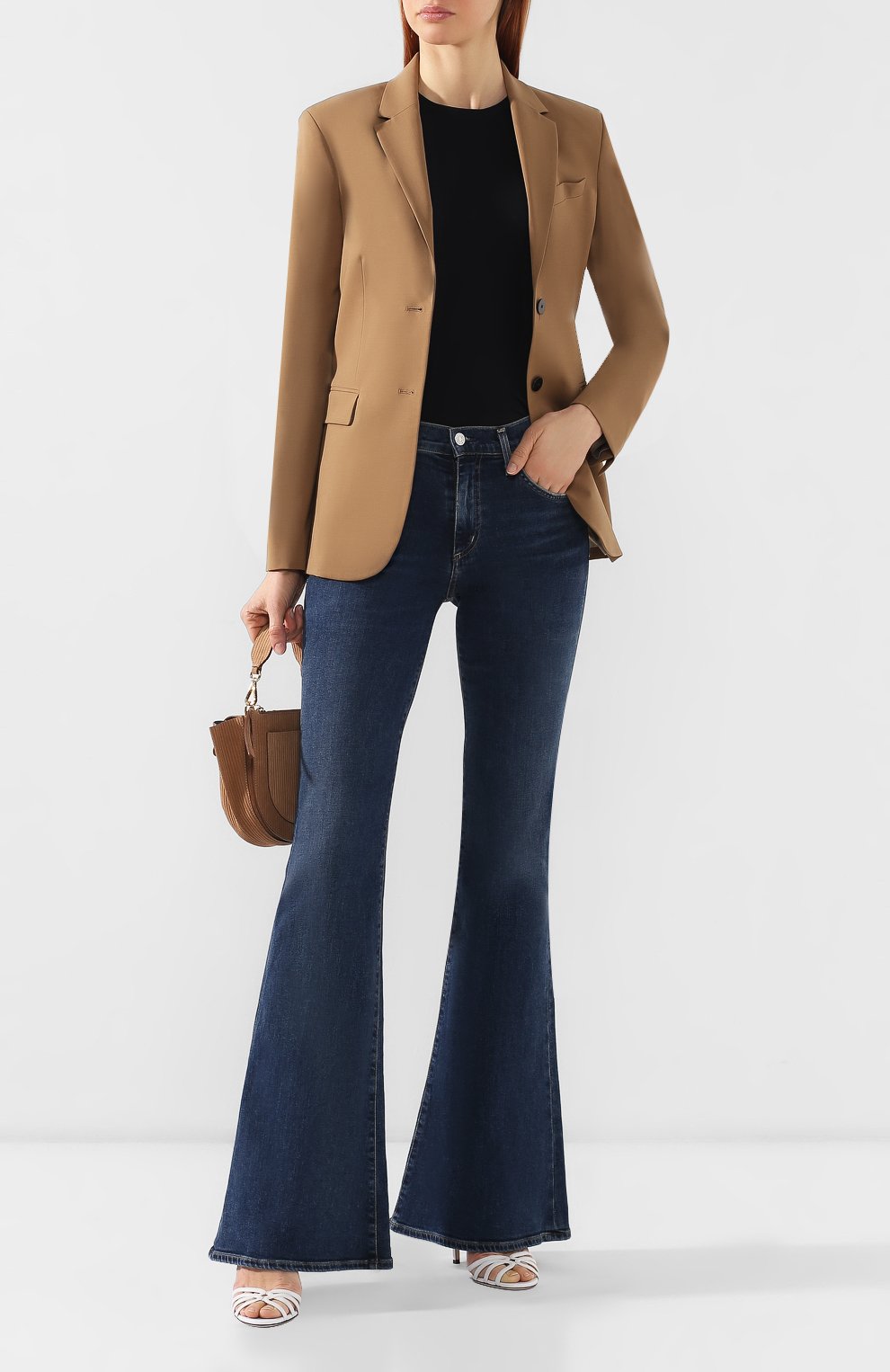 Расклешенные джинсы CITIZENS OF HUMANITY синего цвета по цене 37650 руб., арт. 1703D-989, фото 2 Расклешенные джинсы CITIZENS OF HUMANITY, арт. 1703D-989, фото 2