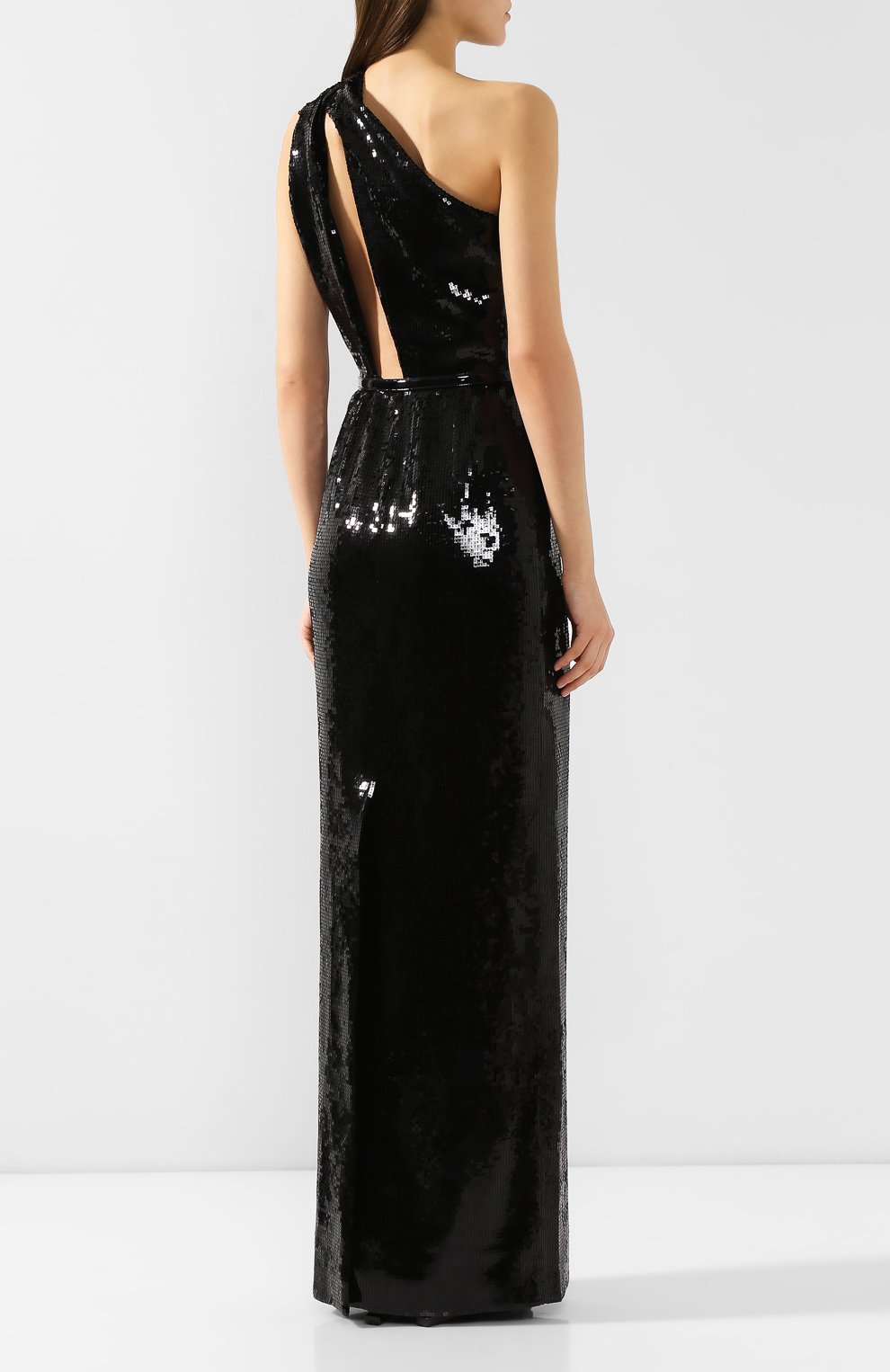 Платье с пайетками SAINT LAURENT черного цвета по цене 848500 руб., арт. 576641/Y012W, фото 4 Платье с пайетками SAINT LAURENT, арт. 576641/Y012W, фото 4