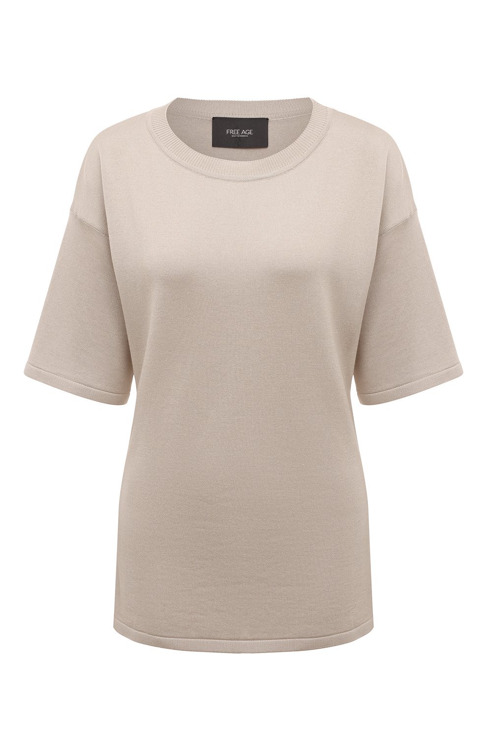 Пуловер из шелка и кашемира FREEAGE бежевого цвета по цене 29680 руб., арт. W22.JM013.6030.102, фото 1 Пуловер из шелка и кашемира FREEAGE, арт. W22.JM013.6030.102, фото 1