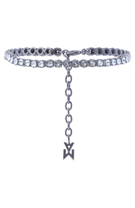 Анклет tennis AMINA MUADDI, арт. TENNIS ANKLET/CRYSTALS CHR0ME BASE