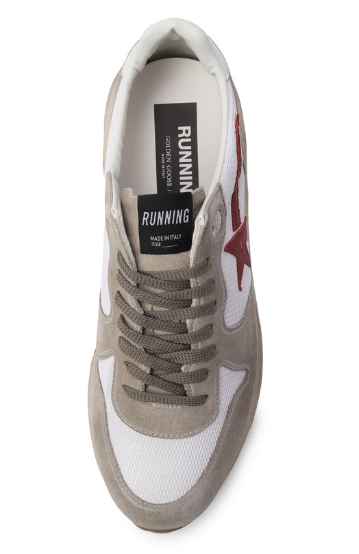 Комбинированные кроссовки Running Sole Golden Goose Deluxe Brand GMF00126.F008131 Бежевый  GMF00126.F008131 Фото 5