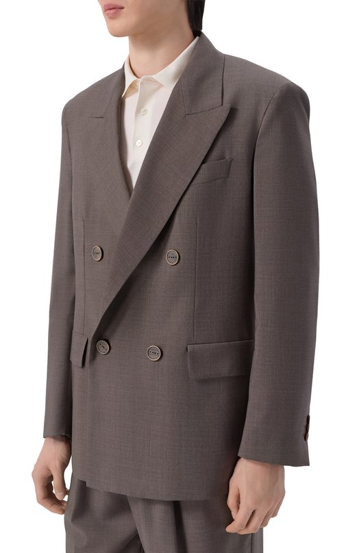 Шерстяной пиджак Hevo R0DIS/L755 Коричневый  R0DIS/L755 Фото 3