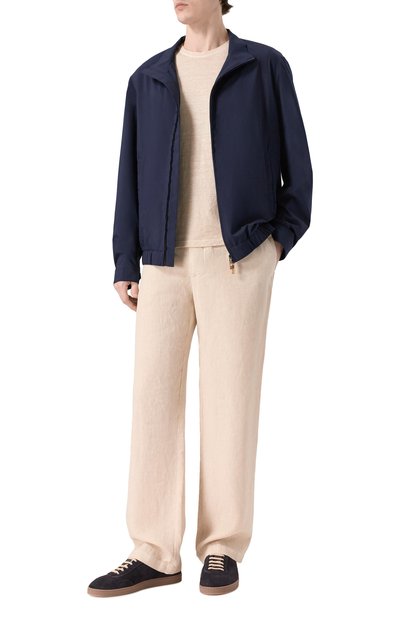 Льняные брюки 120% LINO бежевого цвета по цене 36700 руб., арт. 33ALIM29PT/0253/S00_001, фото 2 Льняные брюки 120% LINO, арт. 33ALIM29PT/0253/S00_001, фото 2