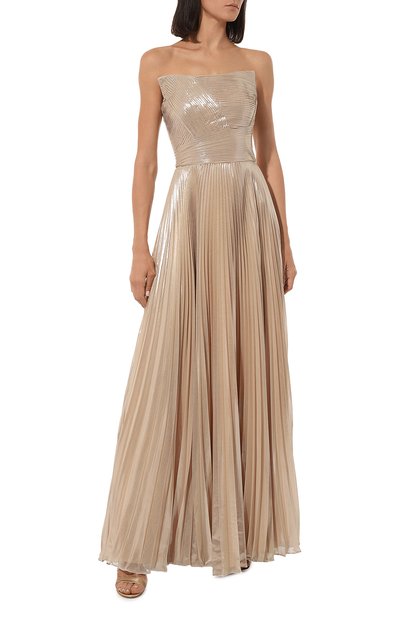 Платье из шелка и вискозы SPERANZA COUTURE золотого цвета по цене 324000 руб., арт. SC027, фото 3 Платье из шелка и вискозы SPERANZA COUTURE, арт. SC027, фото 3