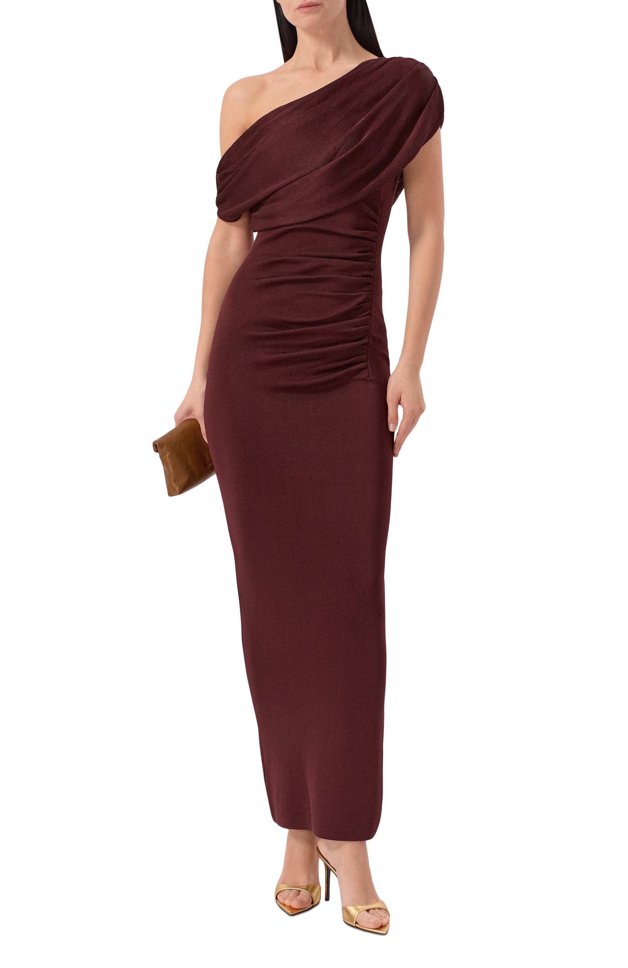 Платье из вискозы SELF-PORTRAIT, арт. RS26108MBR, фото 2