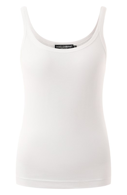 Хлопковая майка Dolce & Gabbana F8U09T/FU7AV Белый F8U09T/FU7AV
