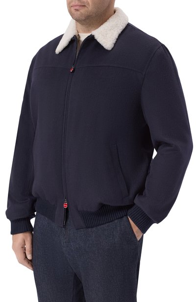 Кашемировый бомбер с подкладкой из овчины KITON, арт. UW0910MV03T83/60-68, фото 3