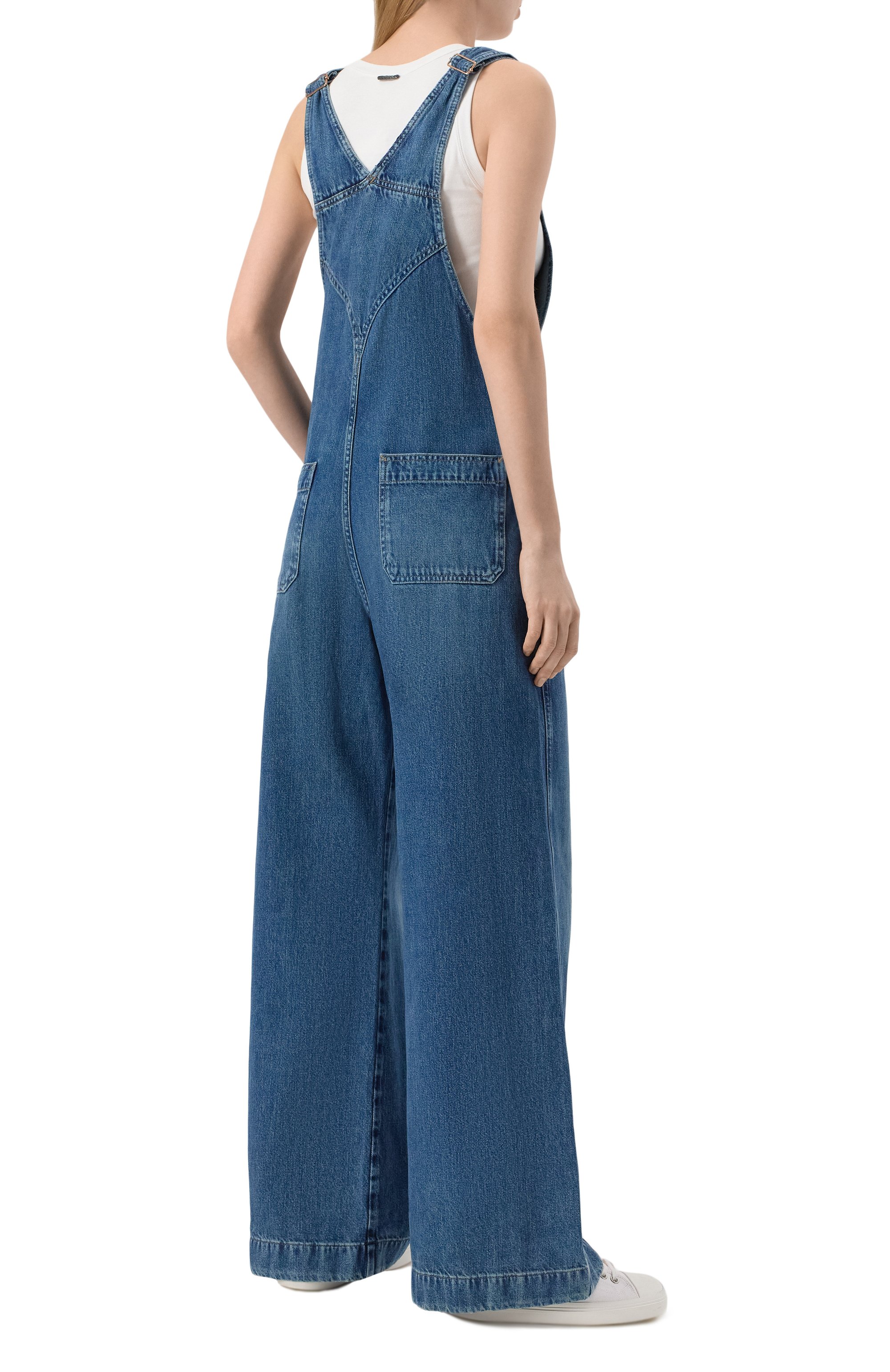 Джинсовый комбинезон dungarees 7 FOR ALL MANKIND синего цвета по цене 35100 руб., арт. 7U022555JSE, фото 4 Джинсовый комбинезон dungarees 7 FOR ALL MANKIND, арт. 7U022555JSE, фото 4