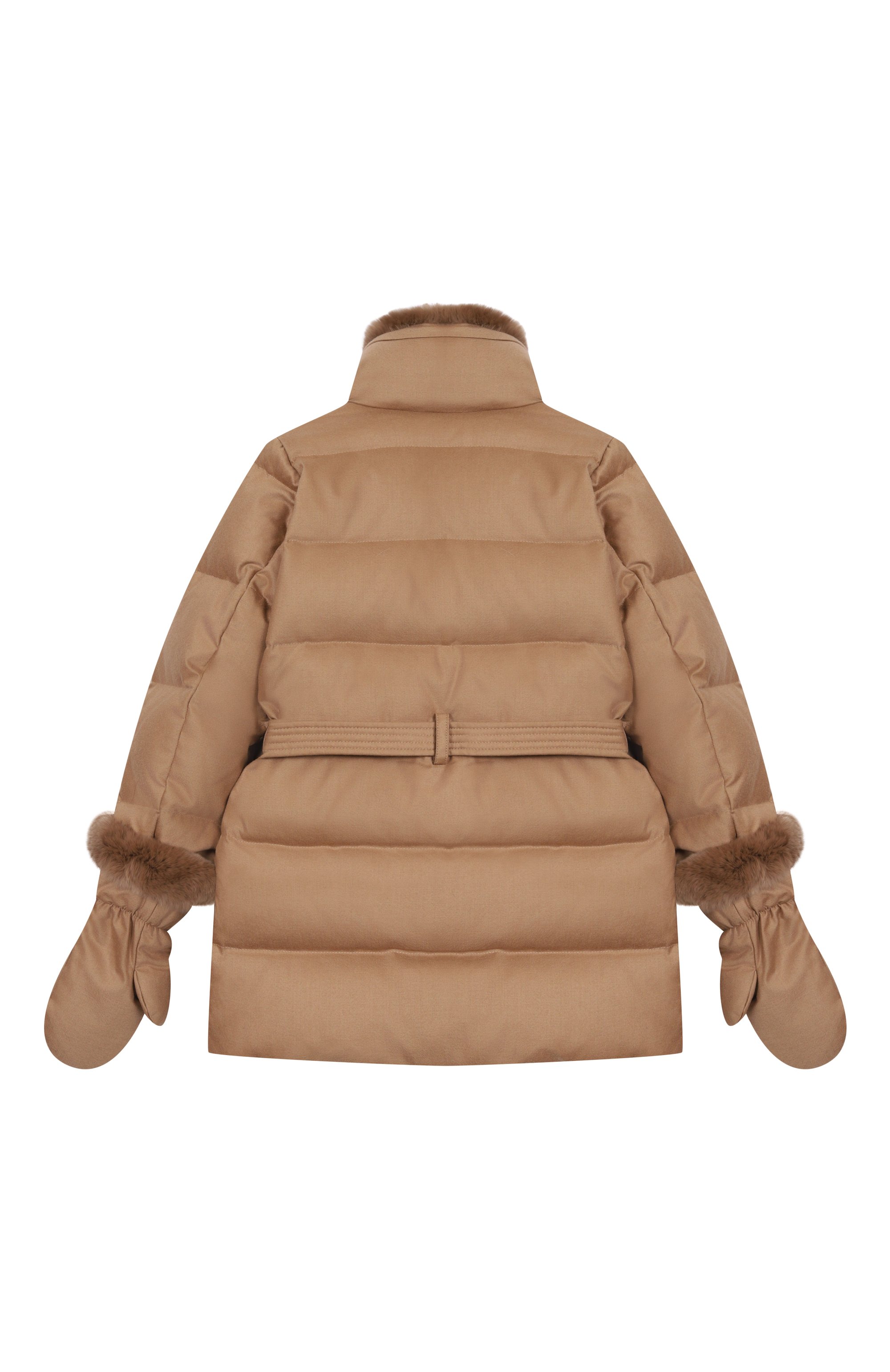 Комплект из пуховика и варежек YVES SALOMON ENFANT, арт. 26WEM005XXW02W/12-14, фото 2