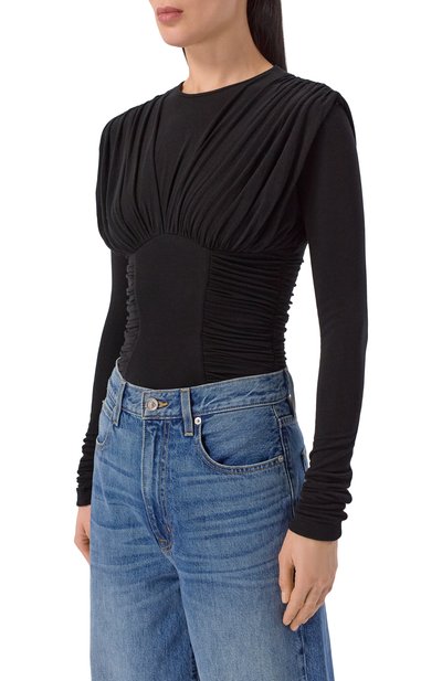 Боди из лиоцелла AGOLDE черного цвета по цене 41600 руб., арт. A74121618, фото 3 Боди из лиоцелла AGOLDE, арт. A74121618, фото 3