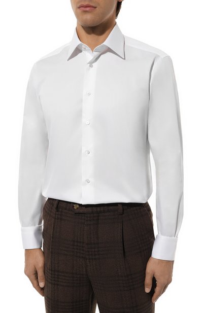 Хлопковая сорочка ZILLI белого цвета по цене 99500 руб., арт. CLAA01M010012212U, фото 4 Хлопковая сорочка ZILLI, арт. CLAA01M010012212U, фото 4