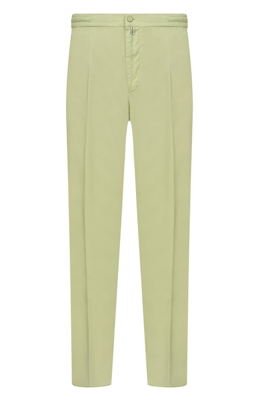 Брюки из хлопка и шелка Kiton UPLACRK0607H Зелёный UPLACRK0607H