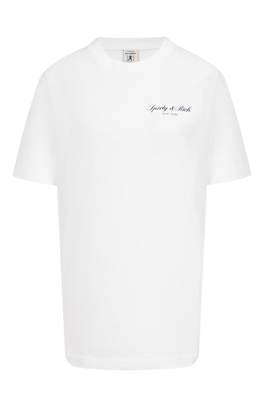 Хлопковая футболка Sporty and Rich T004368329WH01 Белый T004368329WH01