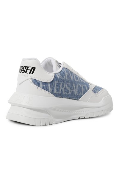 Комбинированные кроссовки odissea VERSACE белого цвета по цене 66150 руб., арт. 1008124/1A08271, фото 5 Комбинированные кроссовки odissea VERSACE, арт. 1008124/1A08271, фото 5