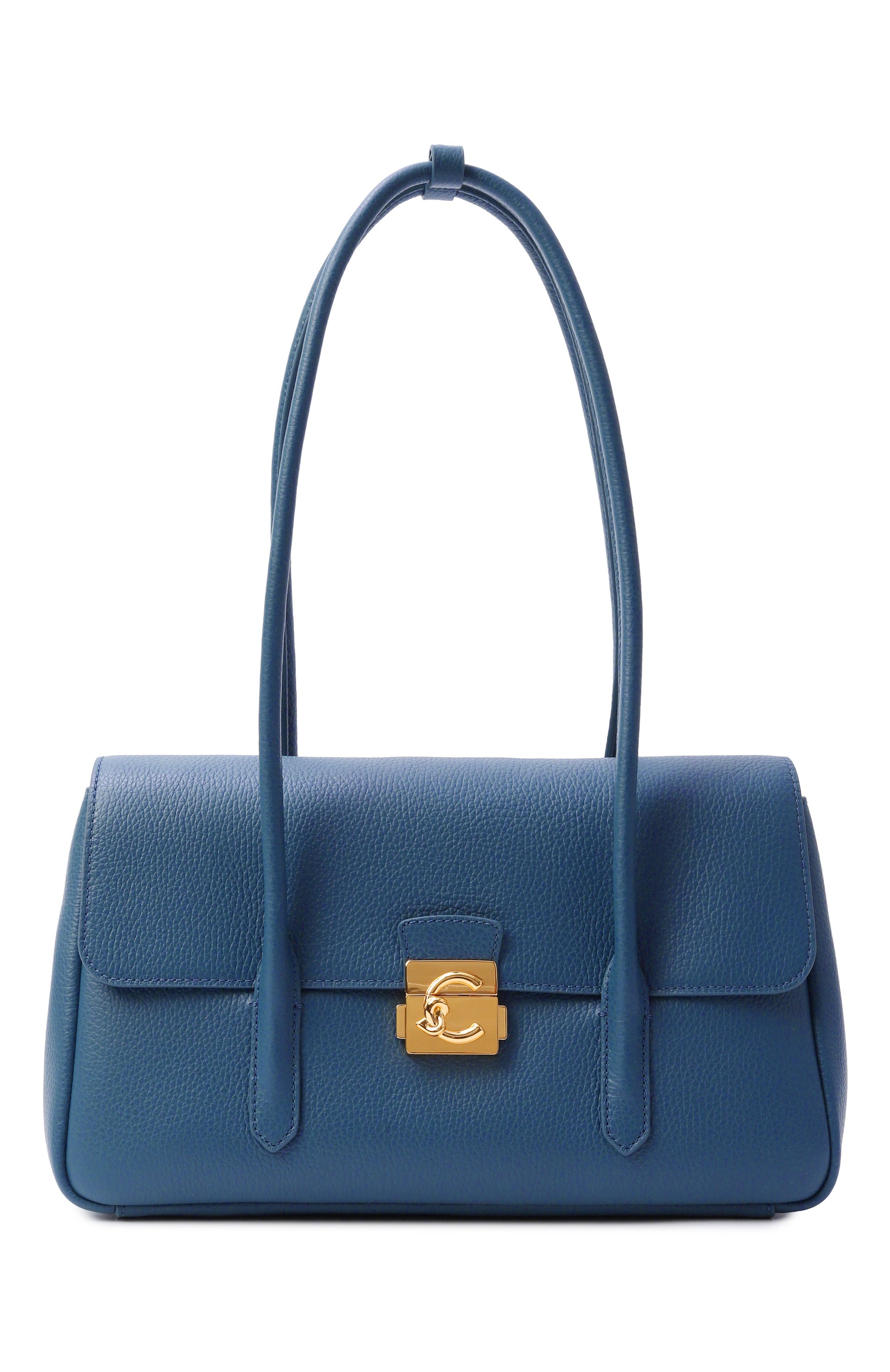 Сумка c-me lock COCCINELLE синего цвета по цене 41475 руб., арт. E1 U4K 12 03 01, фото 1 Сумка c-me lock COCCINELLE, арт. E1 U4K 12 03 01, фото 1