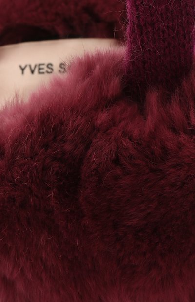 Шерстяные наушники с меховой отделкой YVES SALOMON ENFANT, арт. 20WEA310XXREXW, фото 3