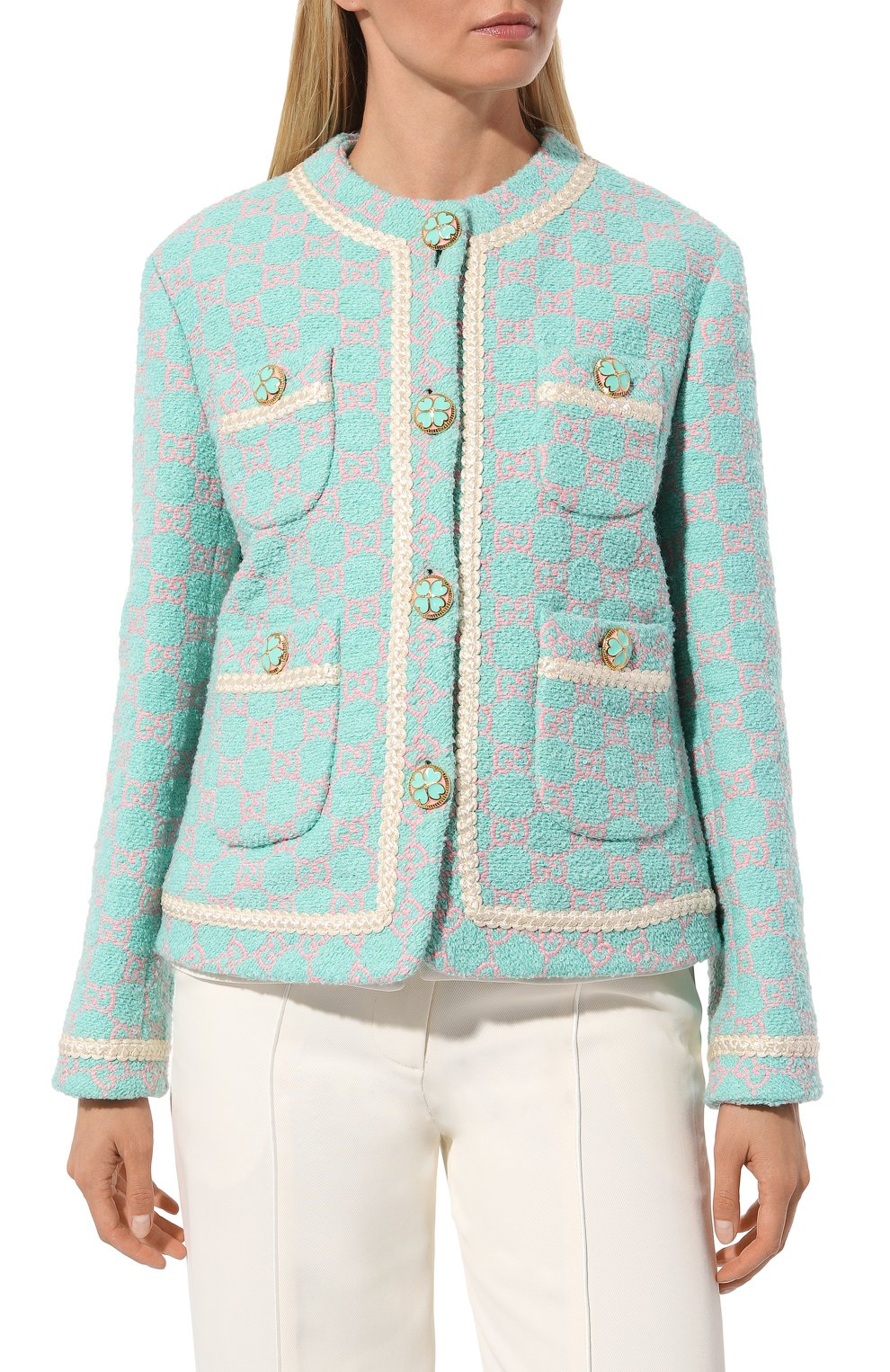 Жакет из хлопка и шерсти GUCCI, арт. 569171 ZAAMP, фото 3