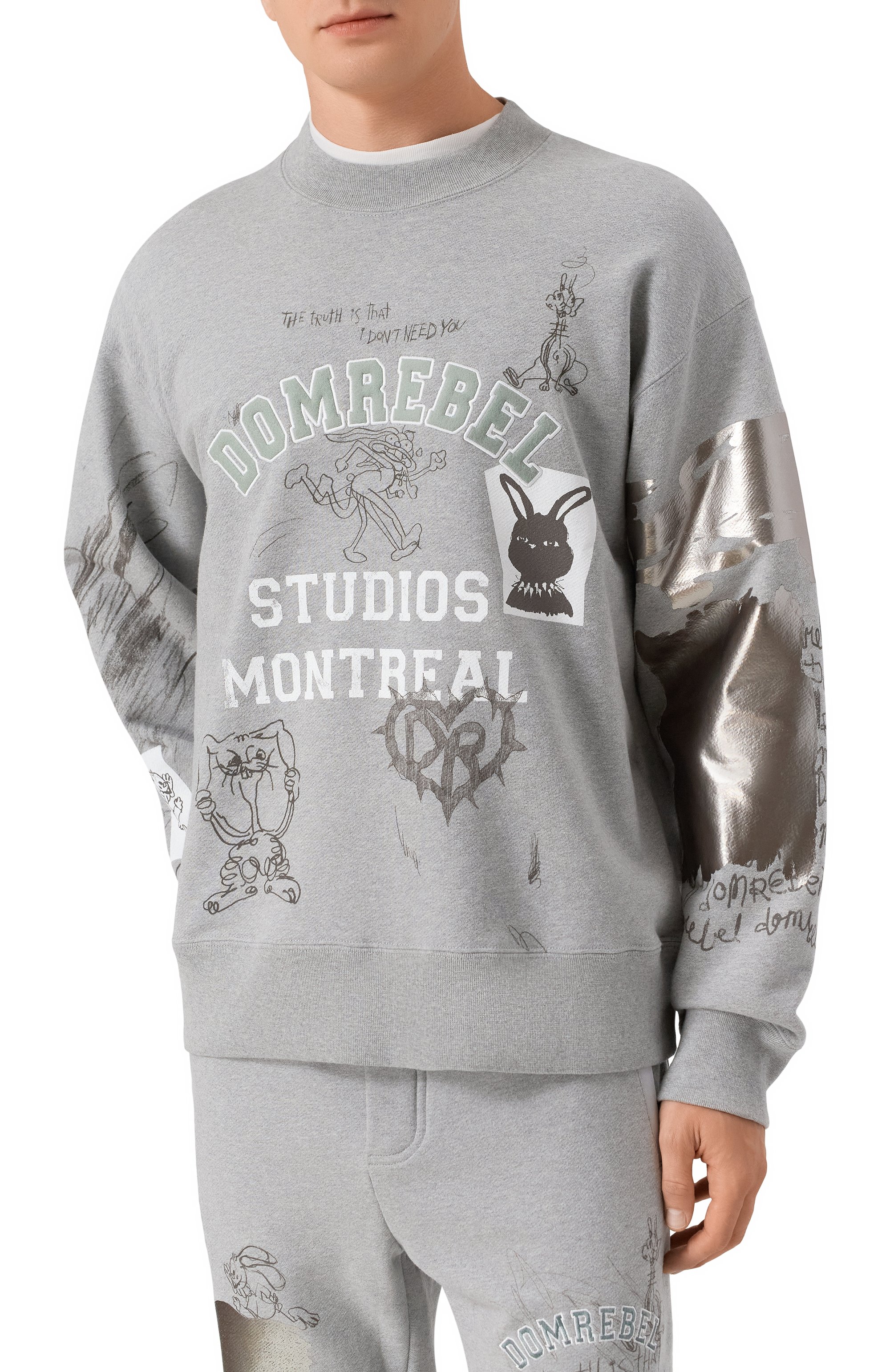 Хлопковый свитшот DOMREBEL, арт. M C0LLEGE SWEATSHIRT, фото 3