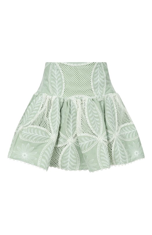 Хлопковая юбка Poupette St Barth WE9S26UCBSG6 Зелёный WE9S26UCBSG6