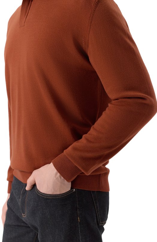 Шерстяной джемпер Daniele Fiesoli DF9046 Коричневый  DF9046 Фото 5