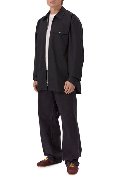 Комбинированные кеды DRIES VAN NOTEN бордового цвета по цене 57100 руб., арт. 252-021727-601, фото 2 Комбинированные кеды DRIES VAN NOTEN, арт. 252-021727-601, фото 2