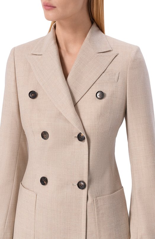 Шерстяной жакет Kiton D27514K0513G01 Бежевый  D27514K0513G01 Фото 5