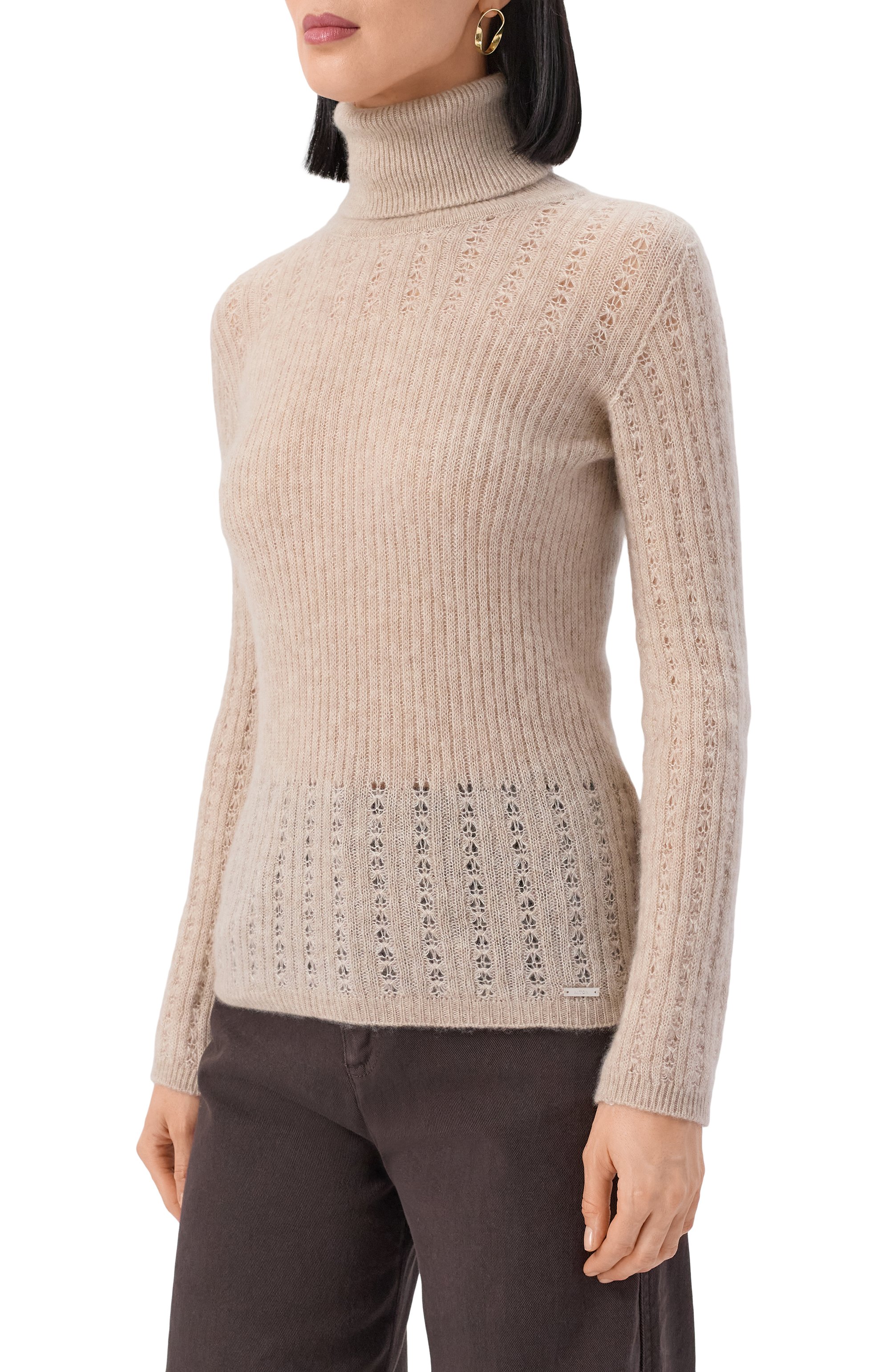 Свитер из кашемира и шелка KITON бежевого цвета по цене 166500 руб., арт. D6071530179, фото 3 Свитер из кашемира и шелка KITON, арт. D6071530179, фото 3