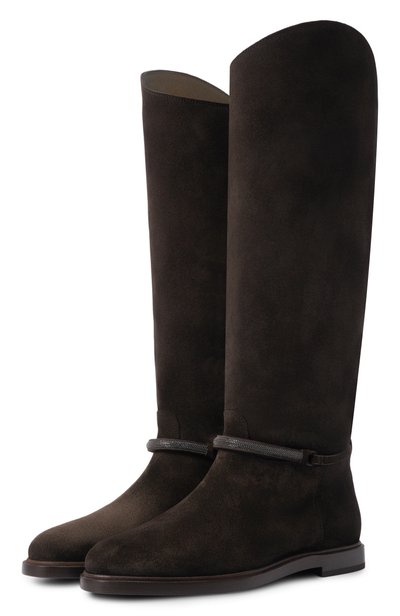 Женские замшевые сапоги BRUNELLO CUCINELLI, арт. MZSFC3316