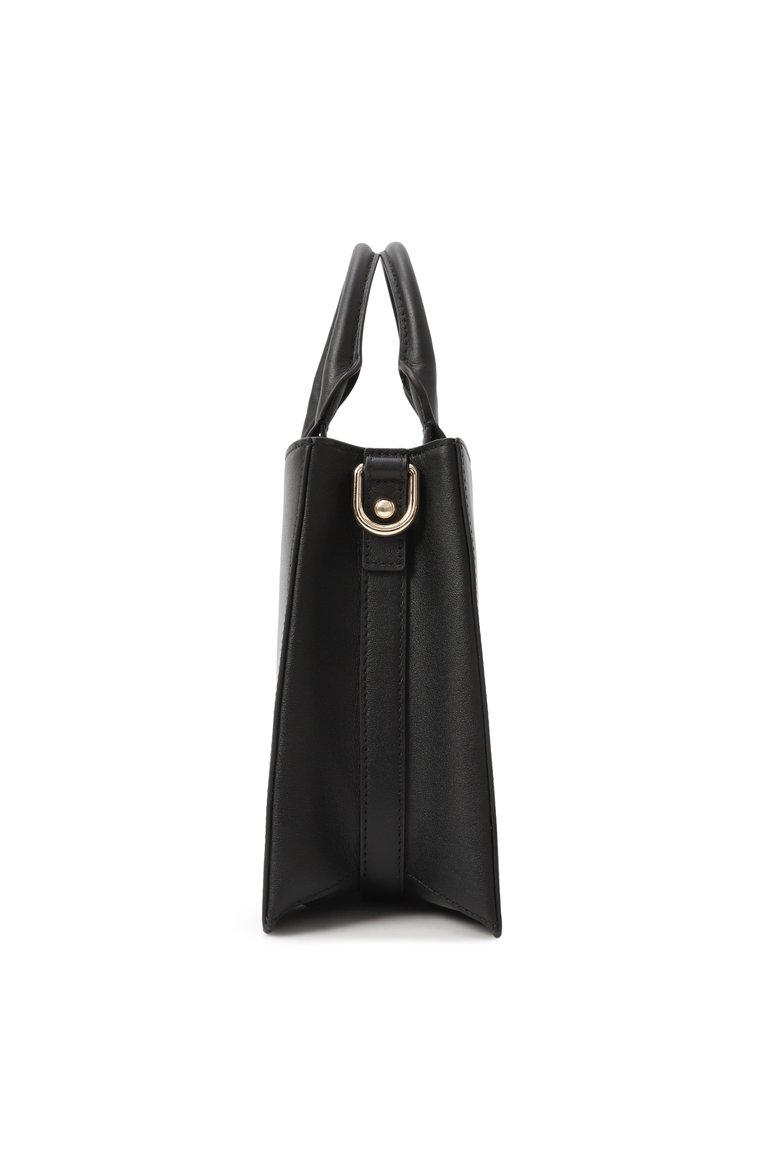 Женская сумка furla nuvola FURLA черного цвета, арт. WB01336/BX2045 | Фото 4 (Материал сплава: Проставлено; Драгоценные камни: Проставлено; Размер: medium; Ремень/цепочка: На ремешке; Материал: Натуральная кожа)