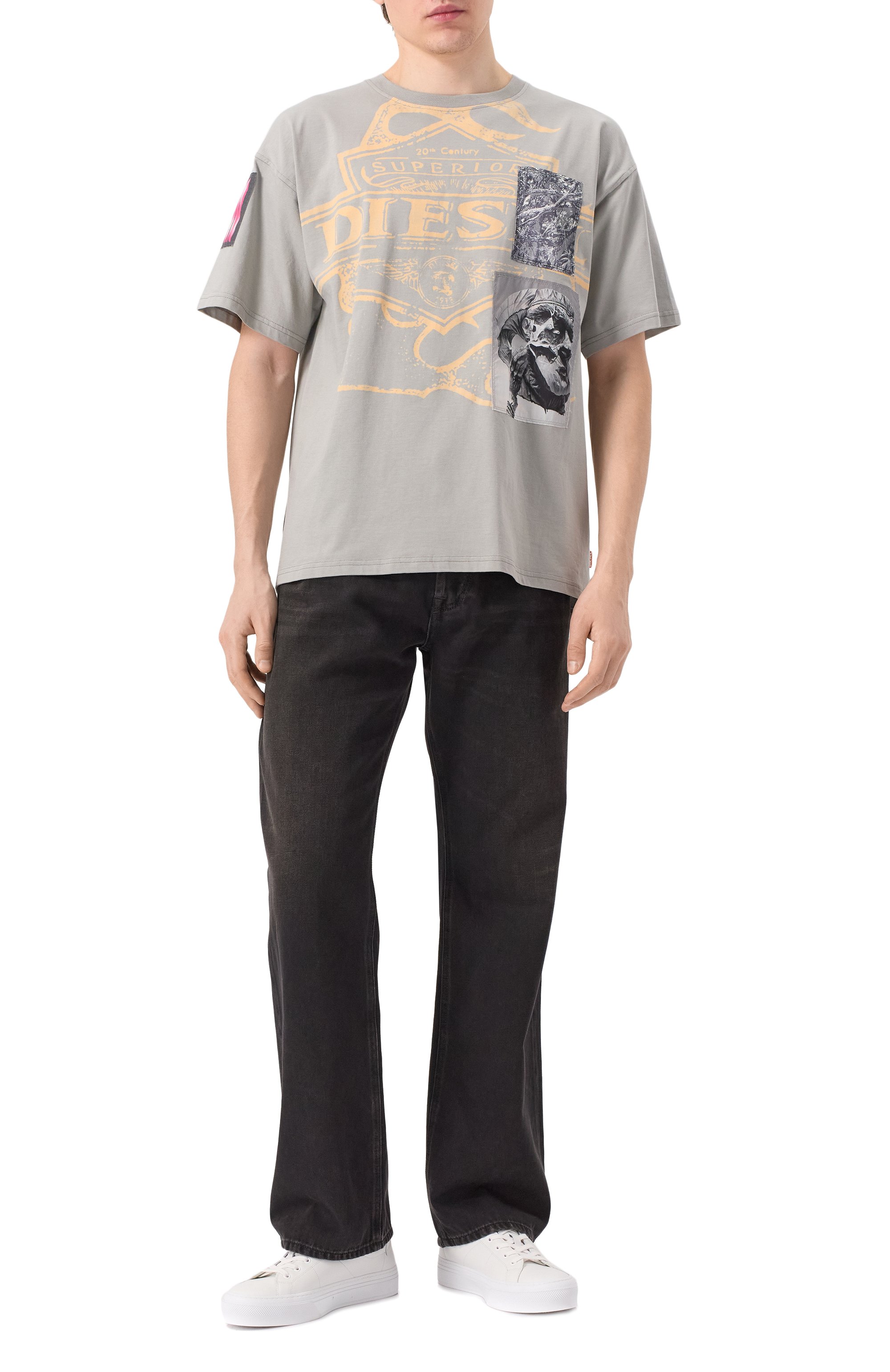 Хлопковая футболка DIESEL, арт. A16162/0PLAT, фото 2