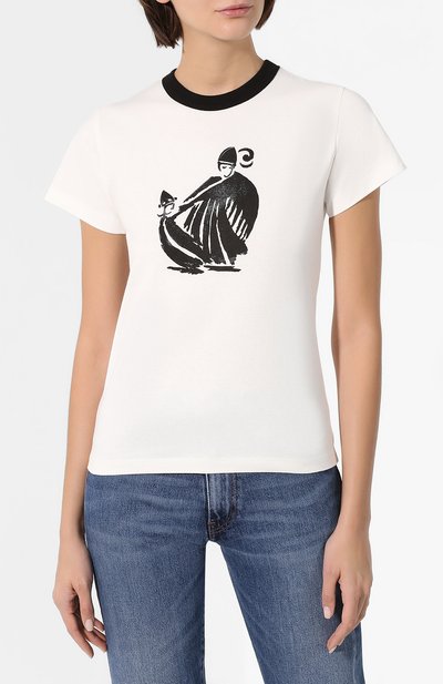 Хлопковая футболка LANVIN, арт. RW-T0688I-TJ02-H19, фото 3