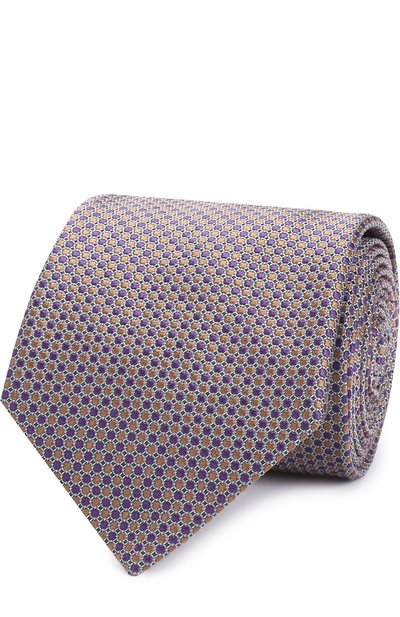 Мужской шелковый галстук с узором BRIONI, арт. 062H/06447