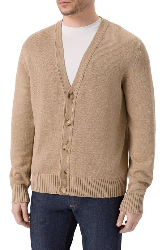 Кардиган из шелка и льна MVST A018/7660 Бежевый  A018/7660 Фото 3