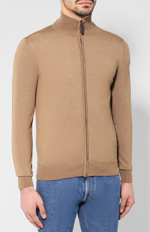 Шерстяной кардиган Brioni UMT20L/0ZK18 Бежевый  UMT20L/0ZK18 Фото 3