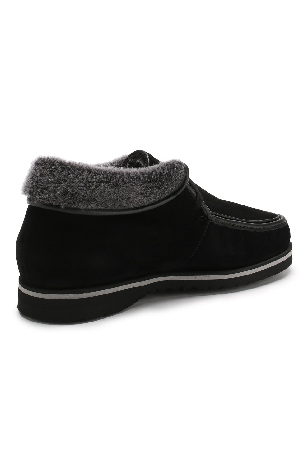 Замшевые ботинки на шнуровке с внутренней меховой отделкой ZILLI, арт. MDQ-BM018-D0015/005X, фото 4